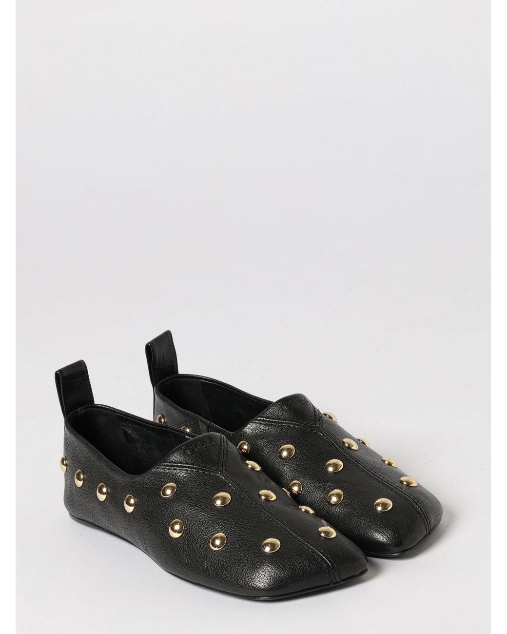 Chloé Black ChloÉ Rita Leather Ballerinas With Studs