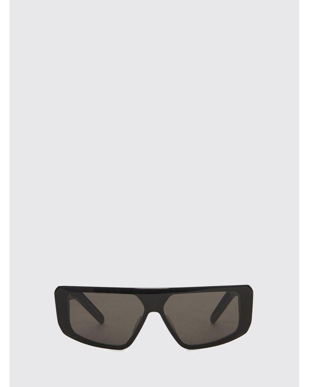 Rick Owens Gray Aviator Acetate Sunglasses With Dark Lenses