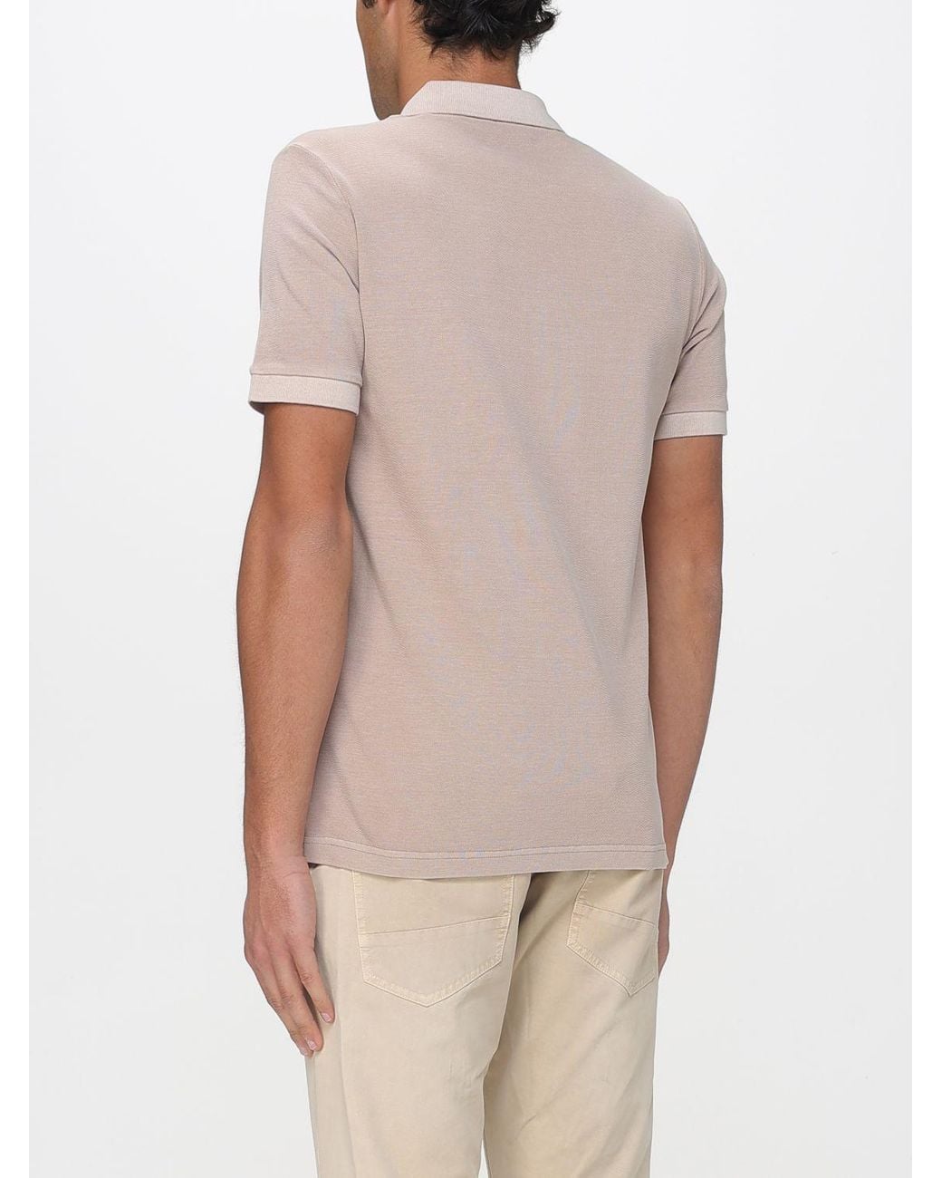 Fay White Cotton Polo Shirt With Logo for men