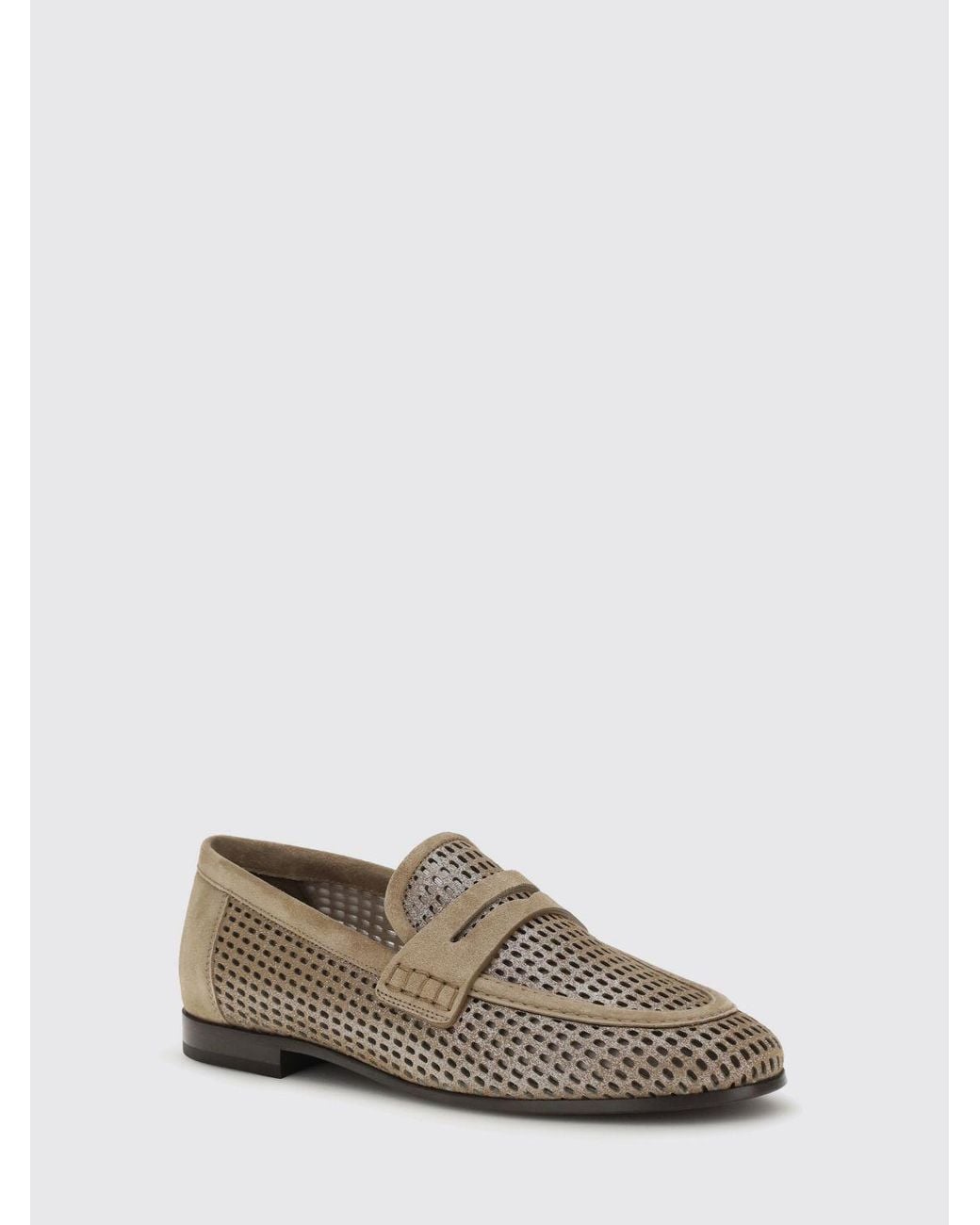 Brunello Cucinelli Multicolor Perforated Loafers