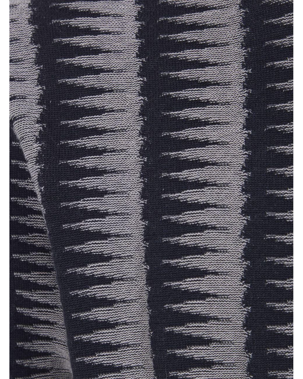 Emporio Armani Blue Cotton Crew Neck Sweater for men
