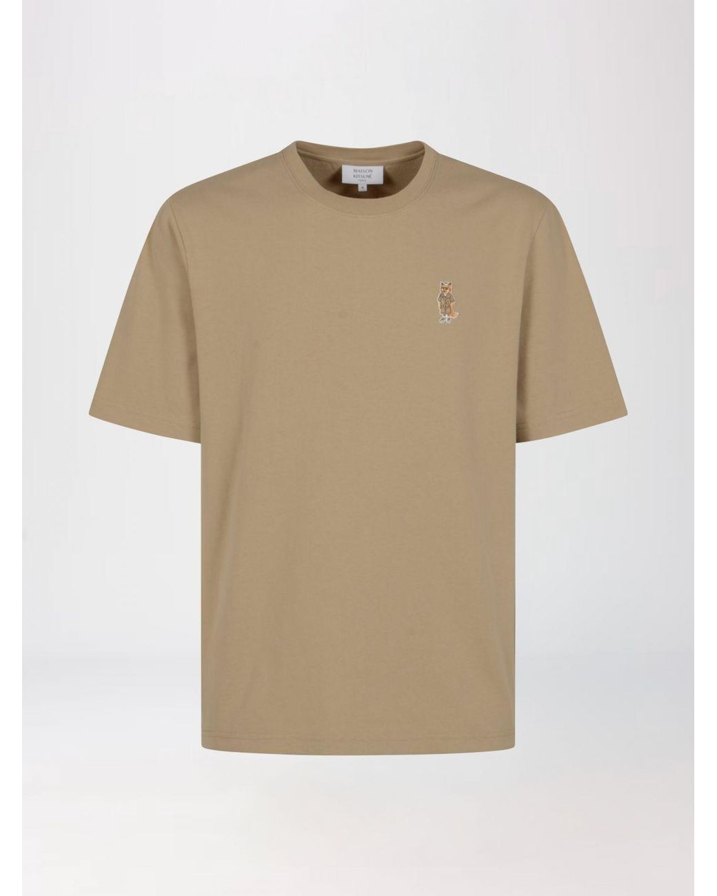 Maison Kitsuné Blue Maison Kitsun&Eacute Cotton T-Shirt With Logo for men