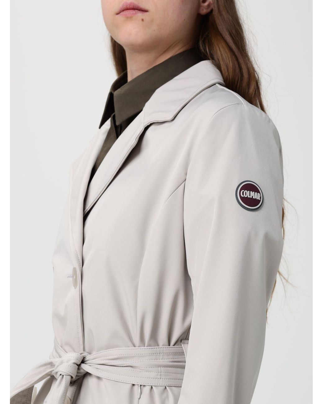 Gabardina Cruzada De Poliéster Colmar de color Gray