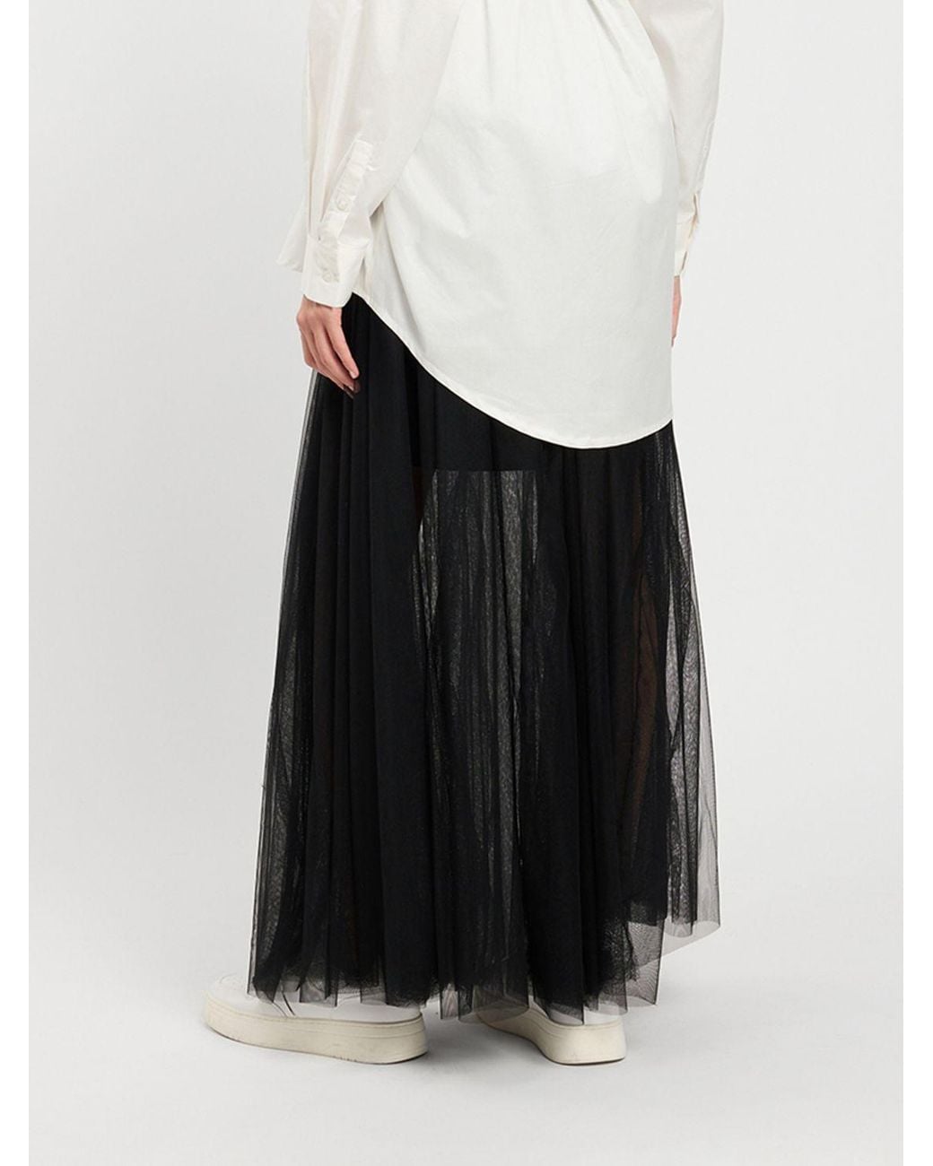 Twinset Black Midi Full Skirt