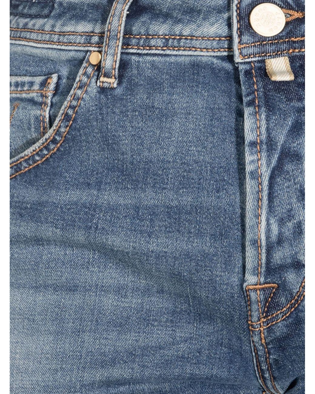 Jacob Cohen Blue Scott Skinny Fit Mid-Rise Stretch Denim Jeans for men