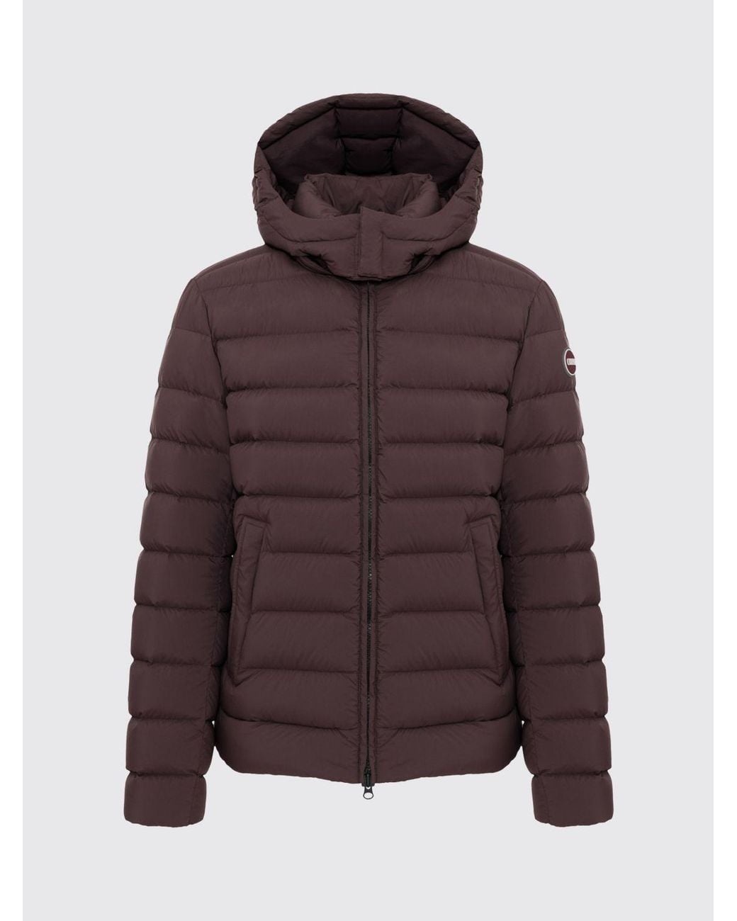 Colmar Brown Water-Repellent Technical Fabric Puffer Jacket With Hood And Logo for men