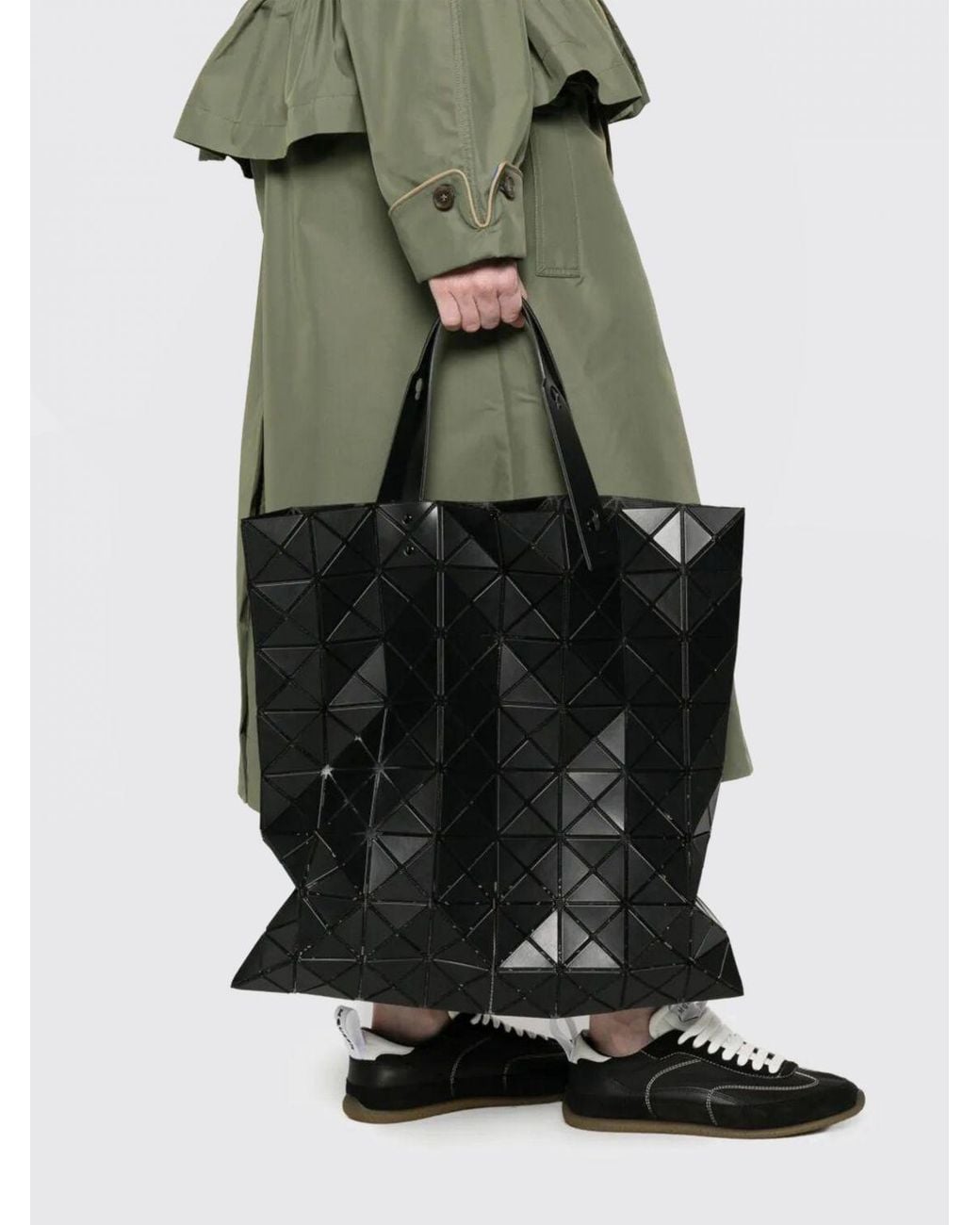 Issey Miyake Black Pvc And Polyester Bag