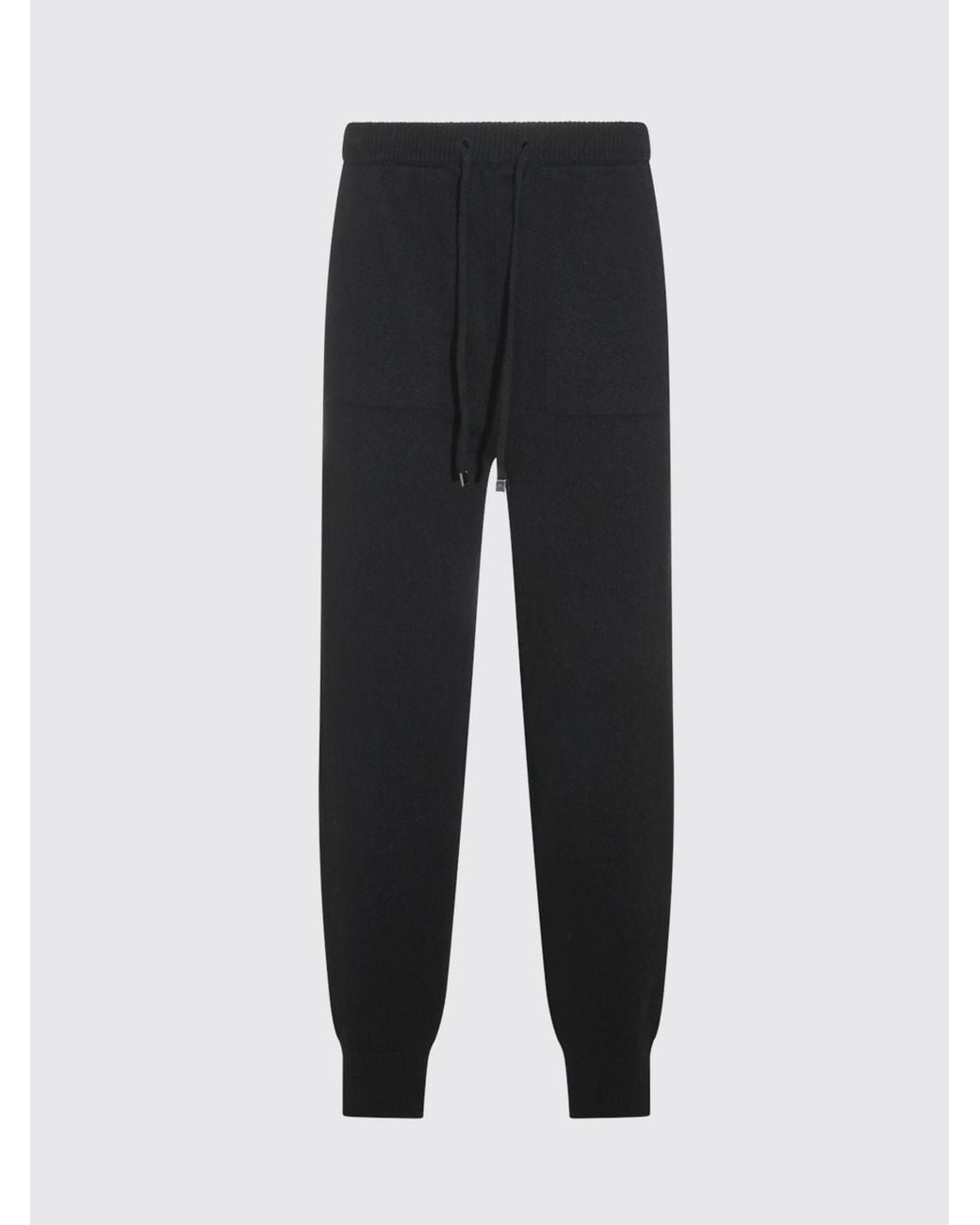 Antonelli Blue Wool Silk And Cashmere Knit Jogger Trousers
