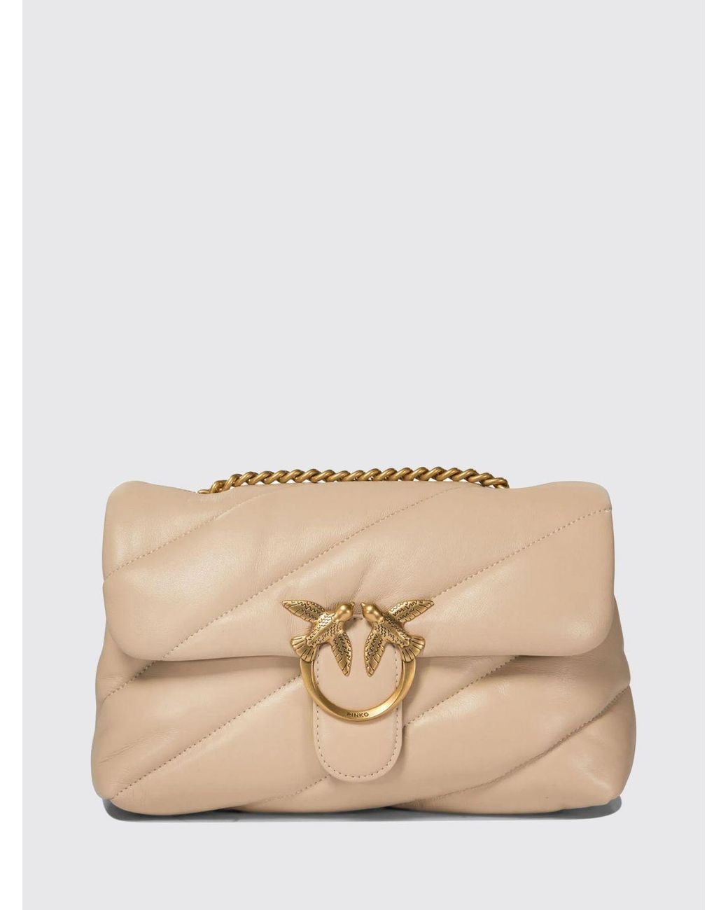 Pinko Natural Classic Love Bag Puff Quilted Nappa Crossbody Bag