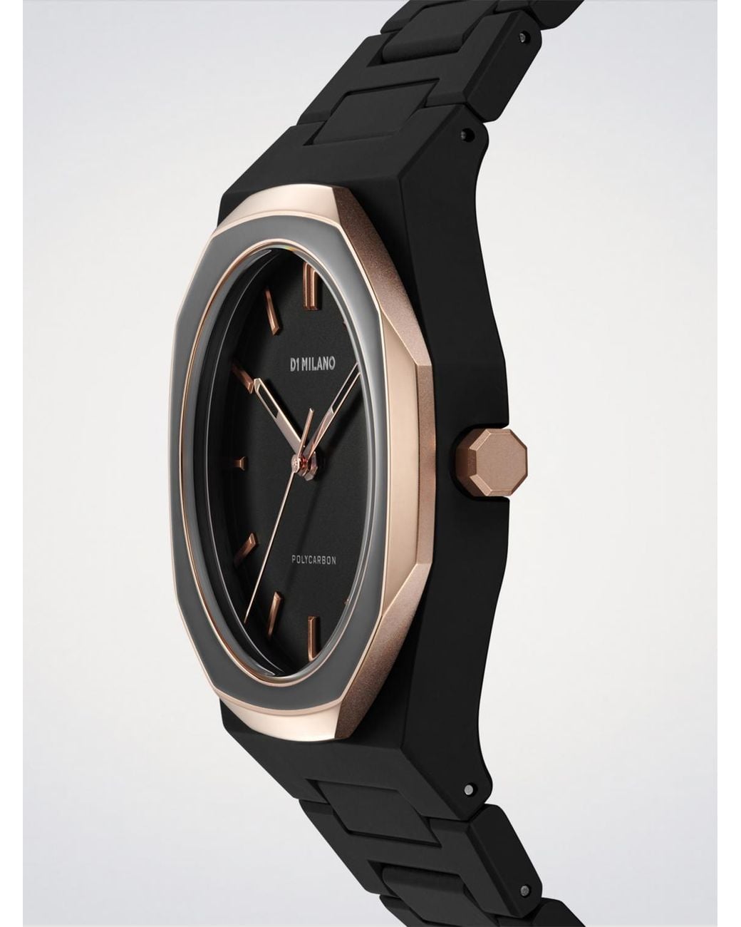 D1 Milano Black Mesh Polycarbon 40.5 Mm Watch for men