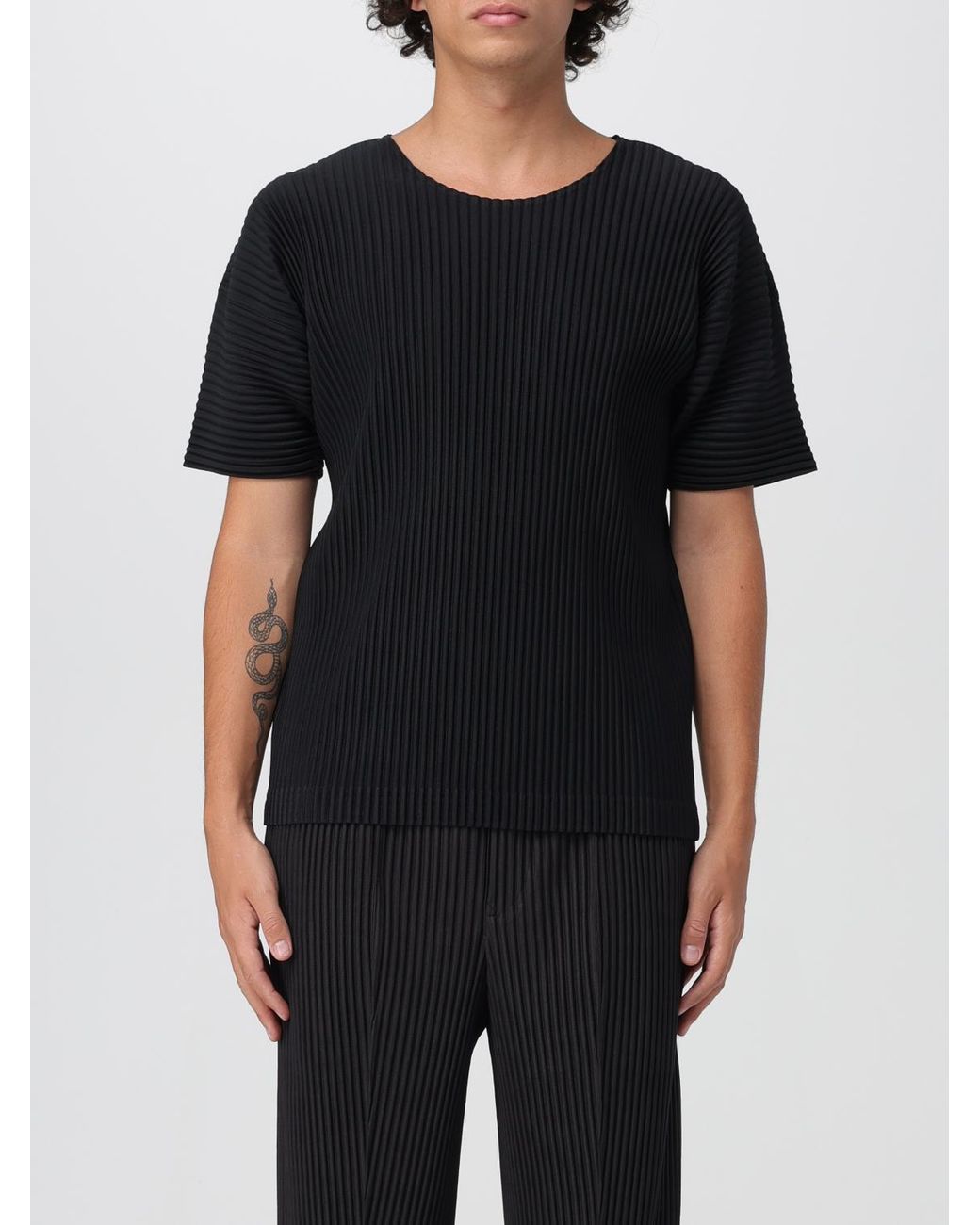 Homme Plissé Issey Miyake Blue T-Shirt for men