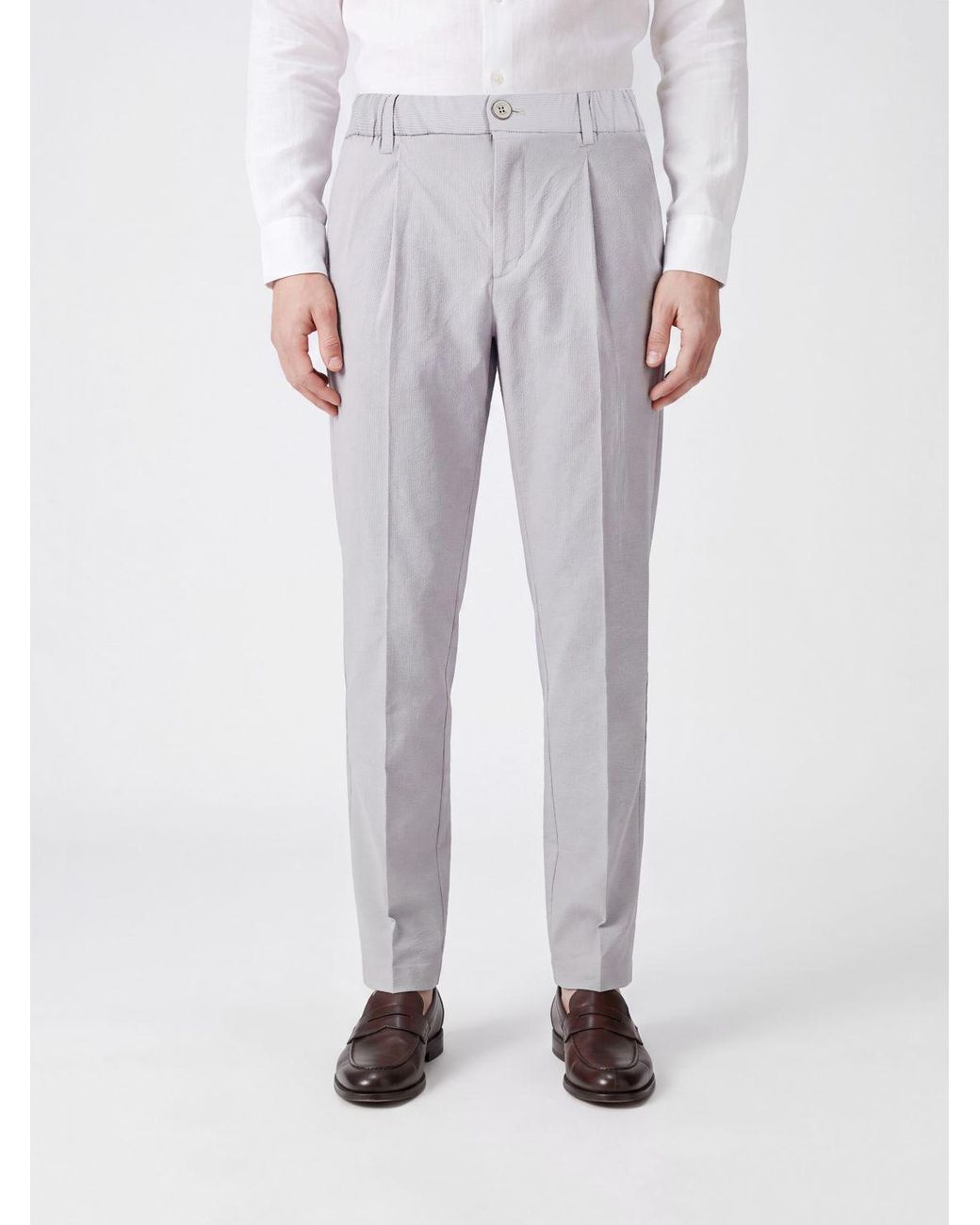 Herno Gray Hero Gabardine Chino Trousers for men