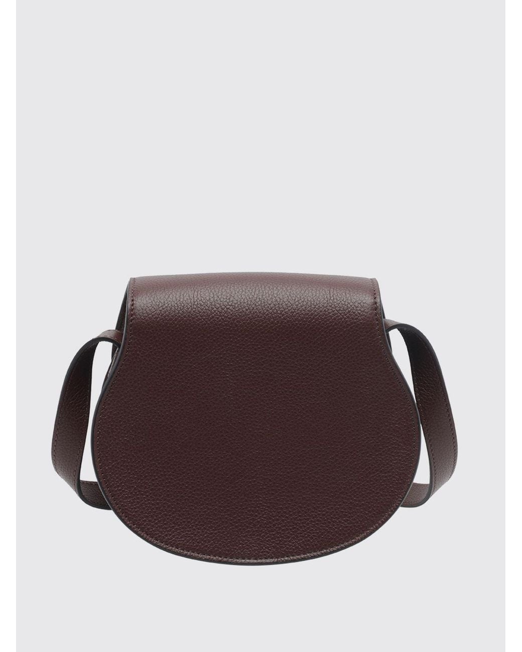 Chloé Brown Chlo&Eacute Marcie Mini Grained Calfskin Crossbody Bag
