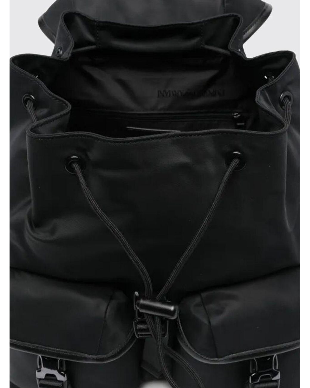 Emporio Armani Black Backpack for men