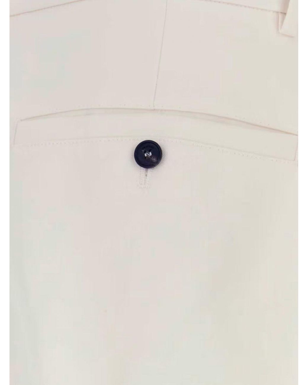 Ferragamo White Slim Fit Tailored Trousers for men