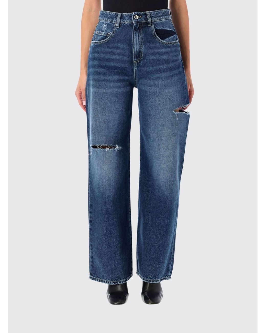 ICON DENIM Blue Poppy High-Waisted Wide-Leg Jeans