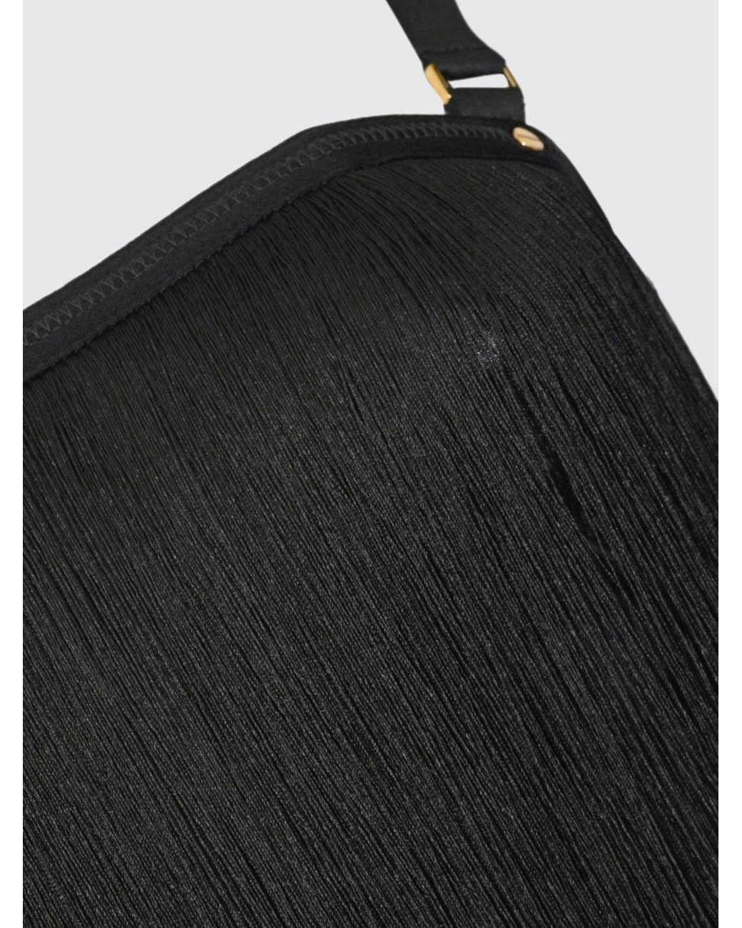 Elisabetta Franchi Blue Fringed Tulle Crop Top