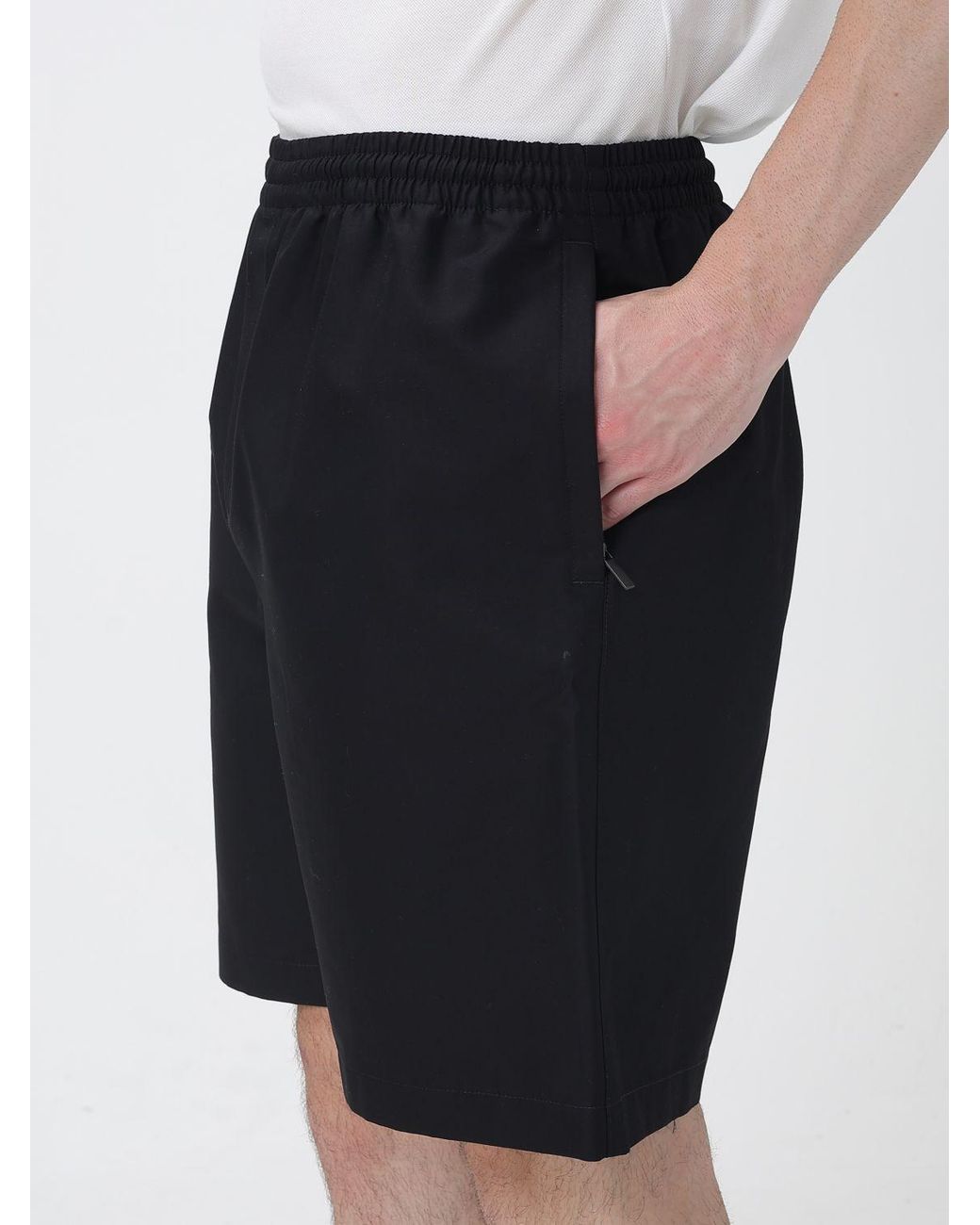 Gucci Black Knee-Length Cotton Sport Shorts With Elasticated Waist for men