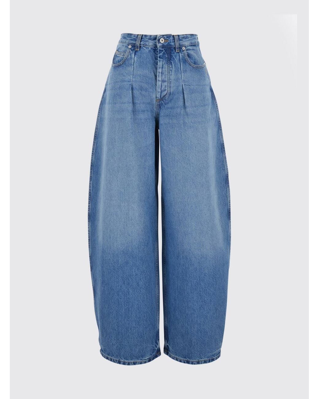 Jacquemus Blue Le De-Nîmes Ovalo High-Waisted Wide-Leg Jeans