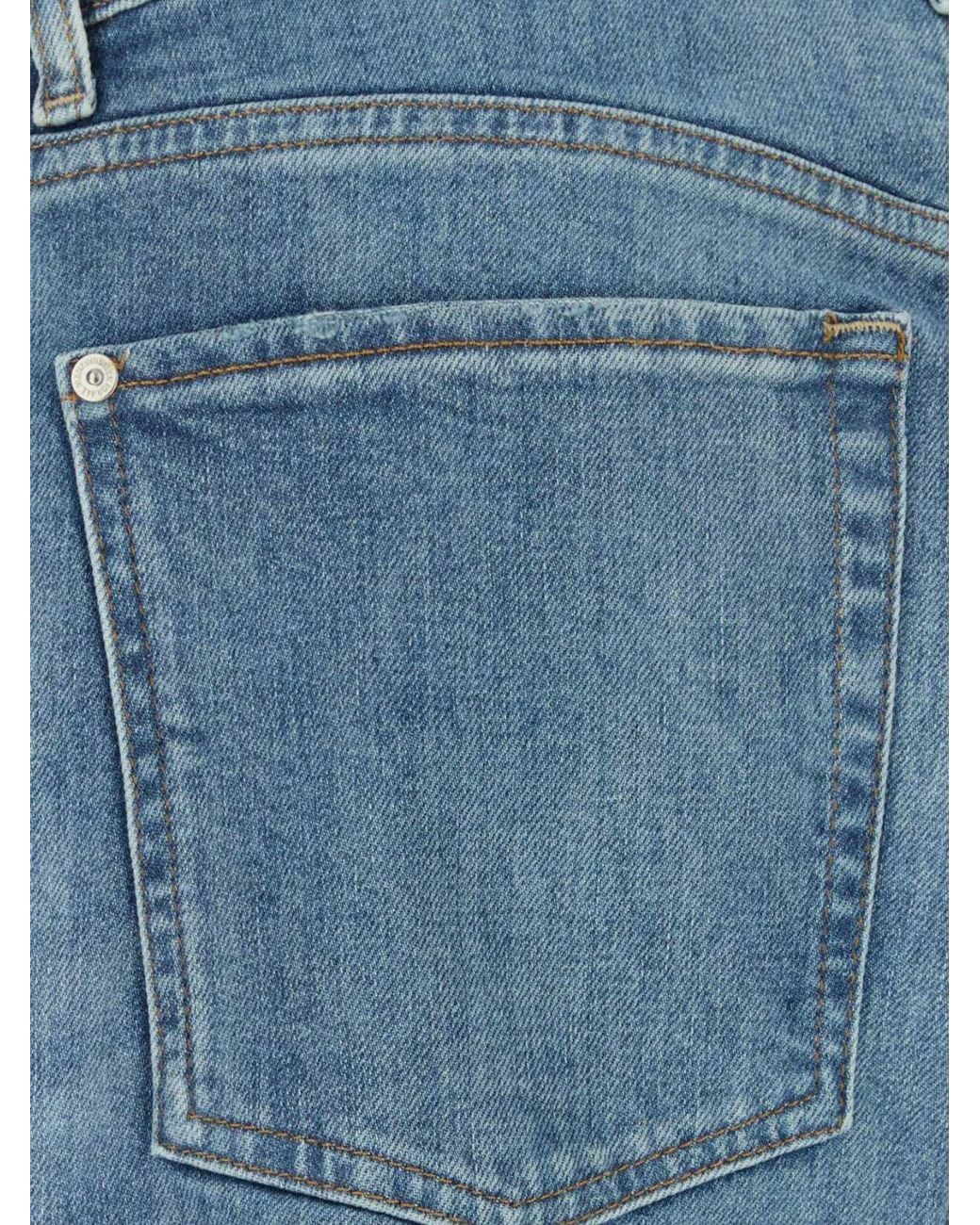 7 For All Mankind Blue Straight Leg Jeans for men