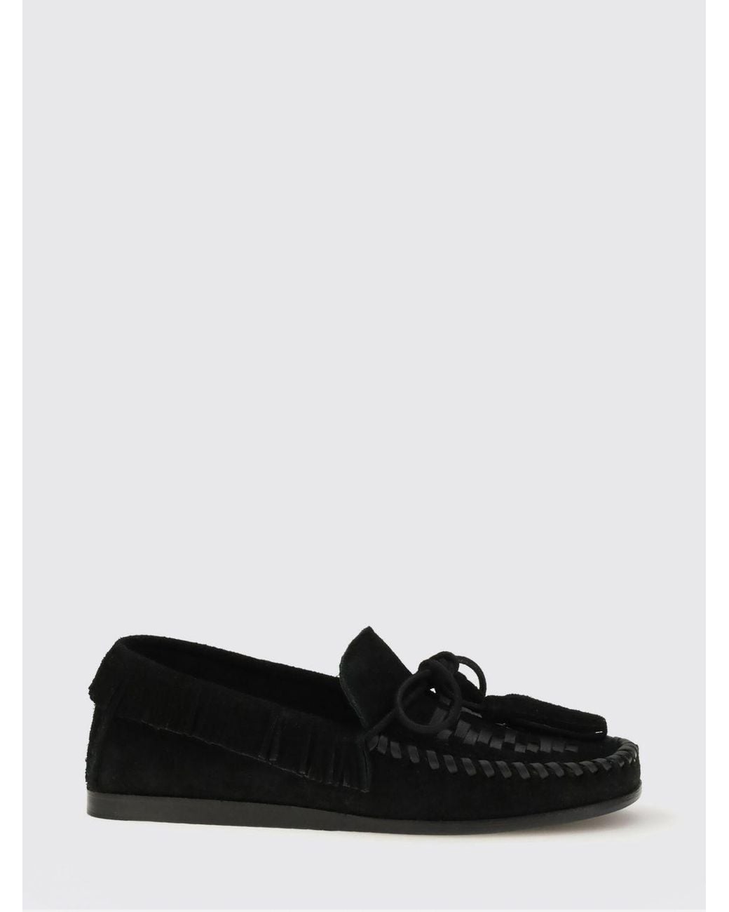 Isabel Marant White Fitza Suede Loafers With Fringes
