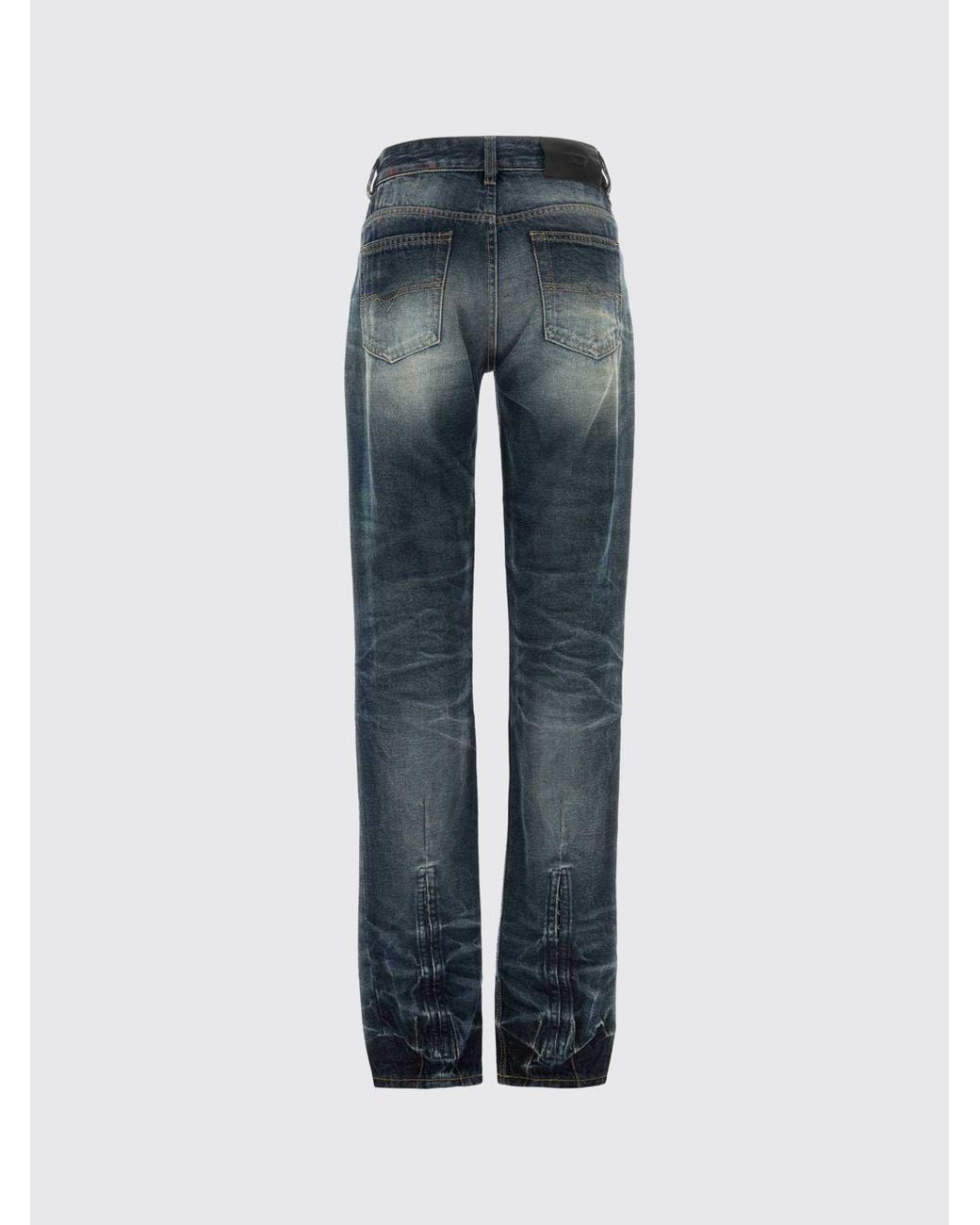 DIESEL Blue High-Waisted Straight Fit Jeans
