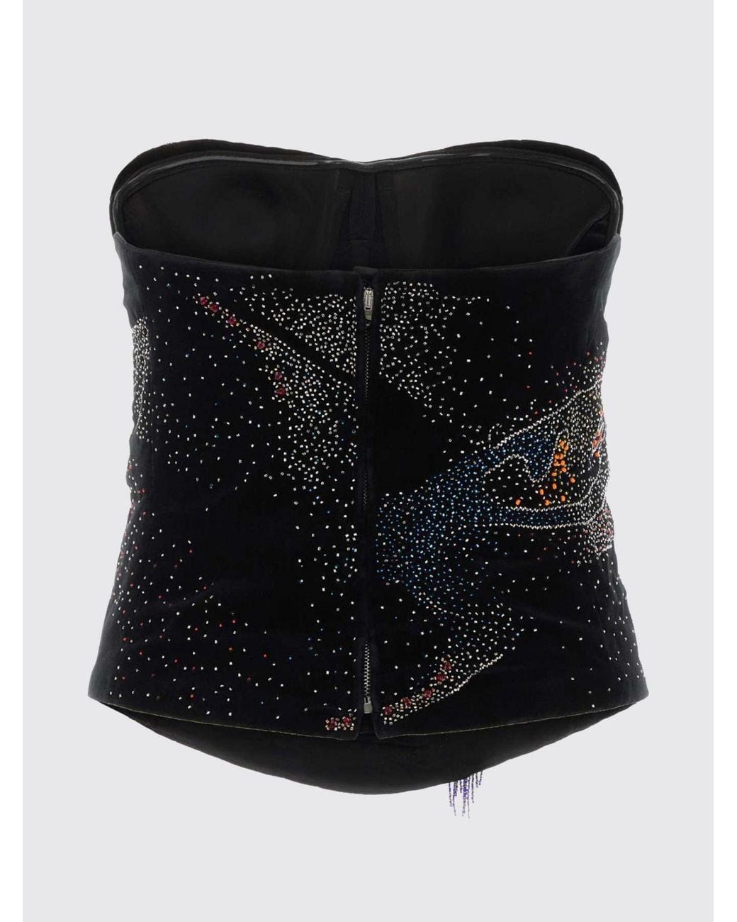 Isabel Marant Black Off-The-Shoulder Corset Top