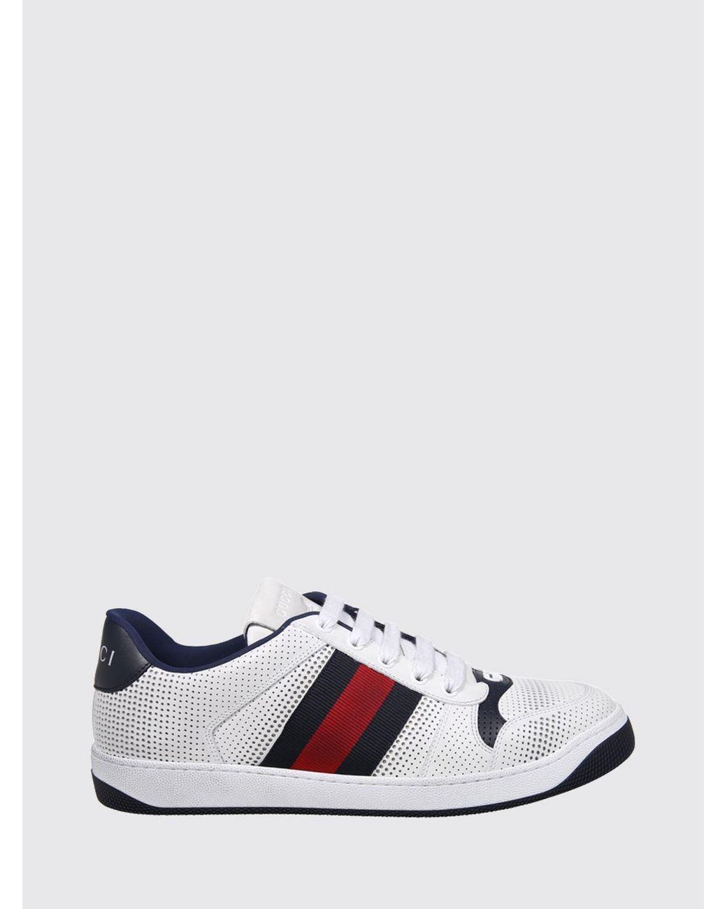 Gucci White Screener Sneakers for men