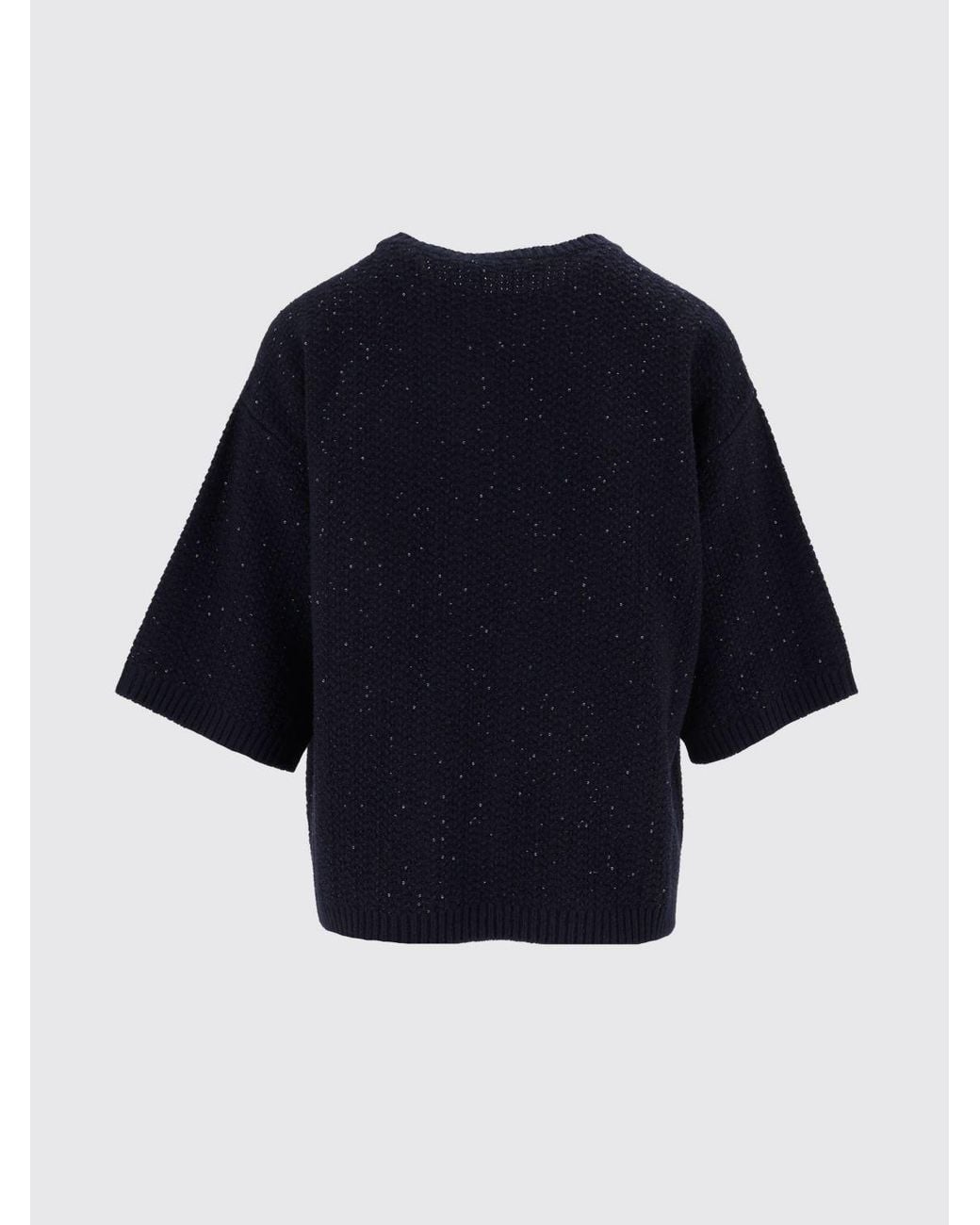 Fabiana Filippi Blue Short-Sleeved Crewneck Jumper