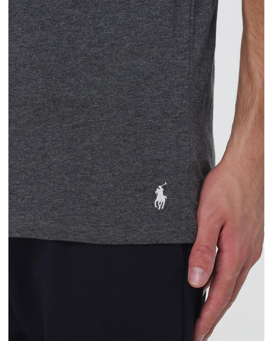 Polo Ralph Lauren Gray Set Of Three Slim-Fit Cotton Crewneck T-Shirts for men