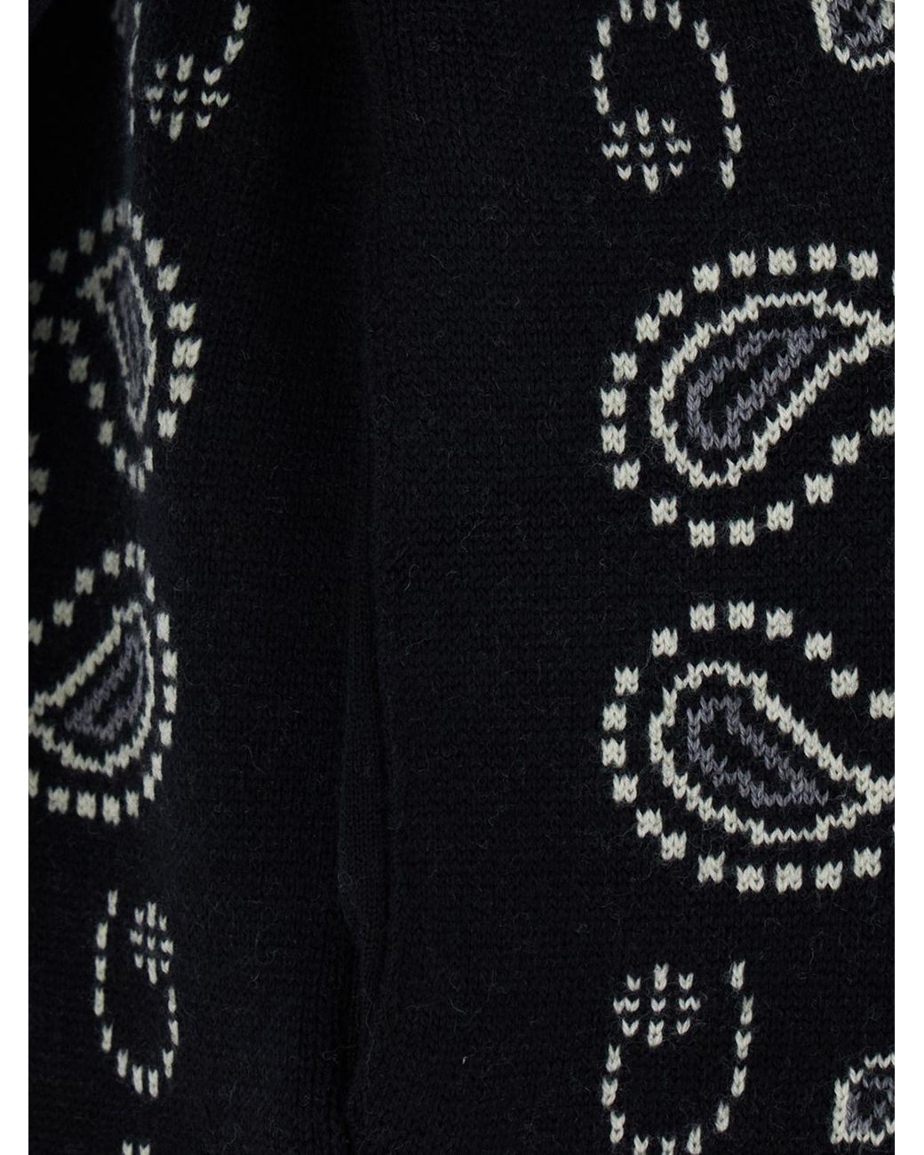 Alanui Blue Long Jacquard Virgin Wool Robe Cardigan With Fringes
