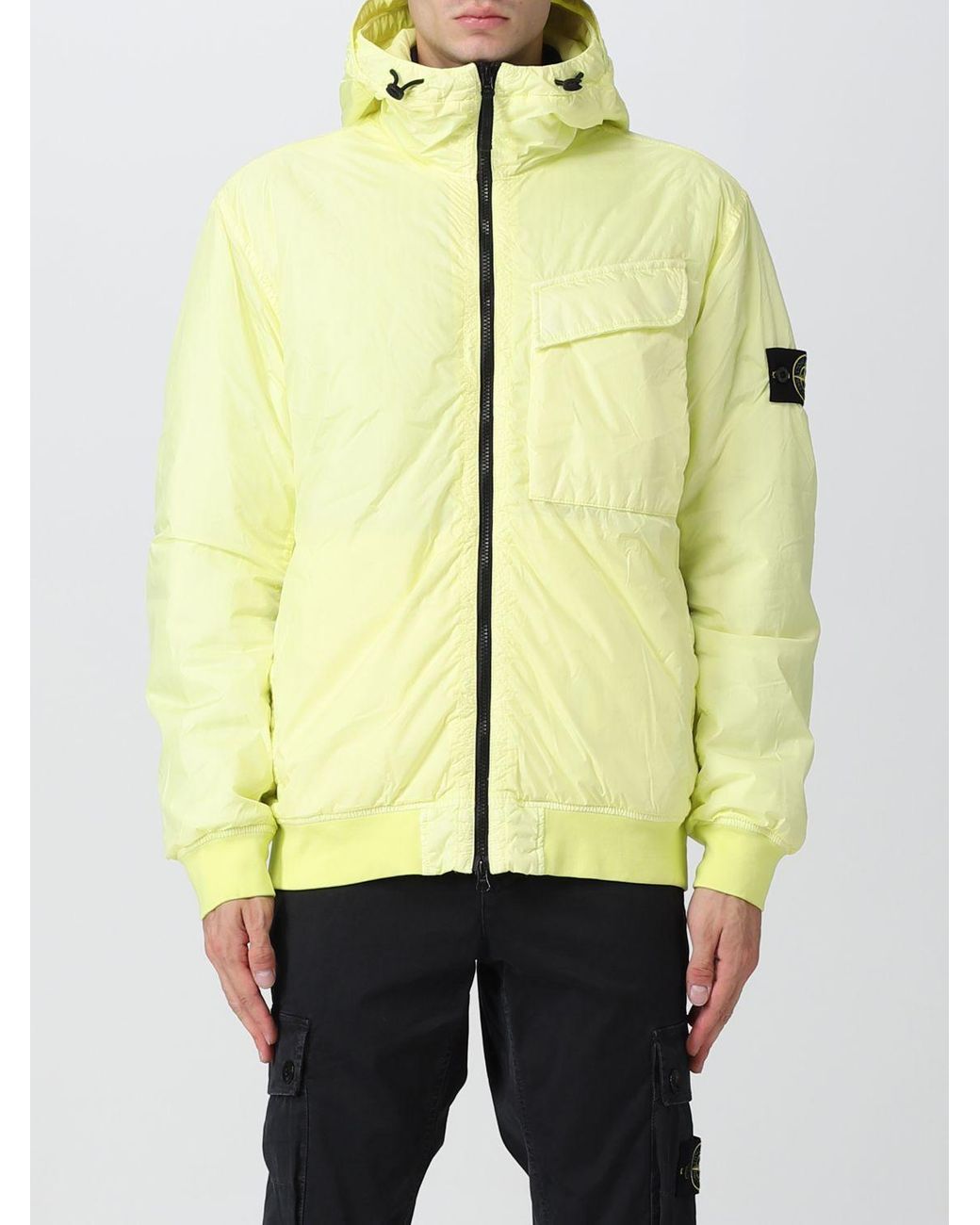 Stone Island Jacket in Yellow for Men | Lyst