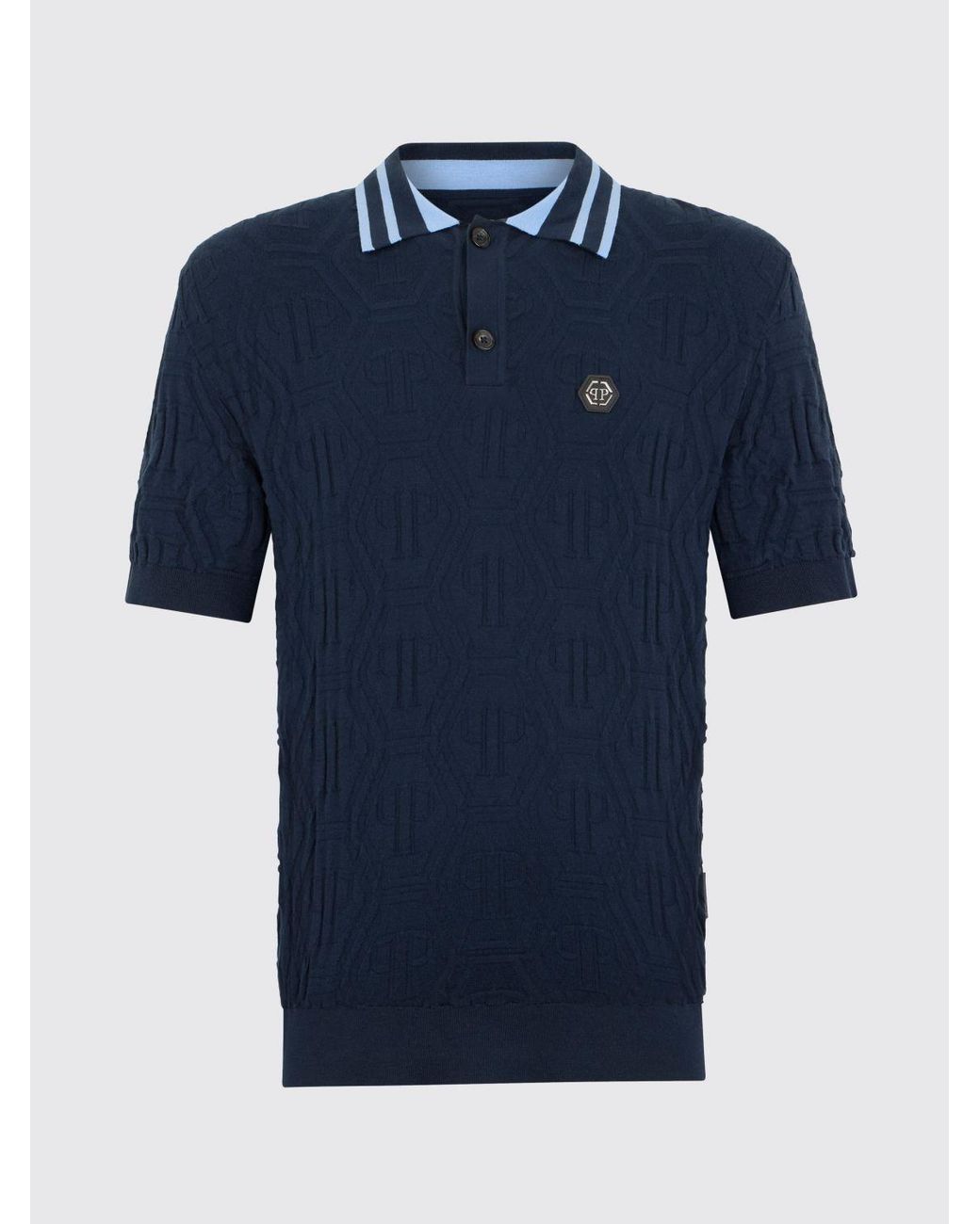 Philipp Plein Blue Polo Shirt for men