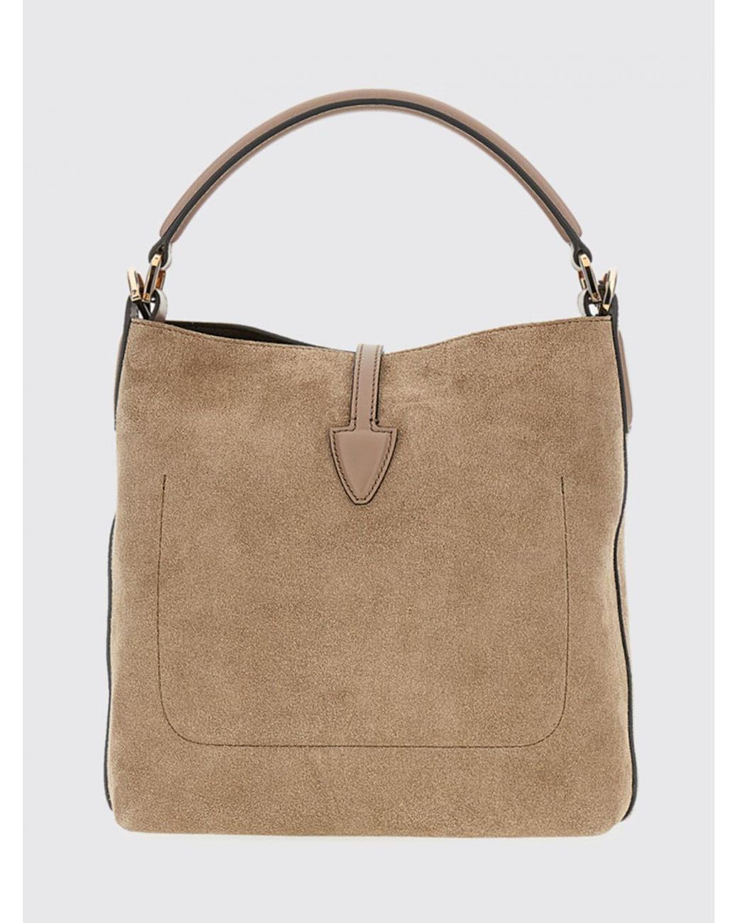 Tod's Natural Mini T Timeless Suede Bucket Bag