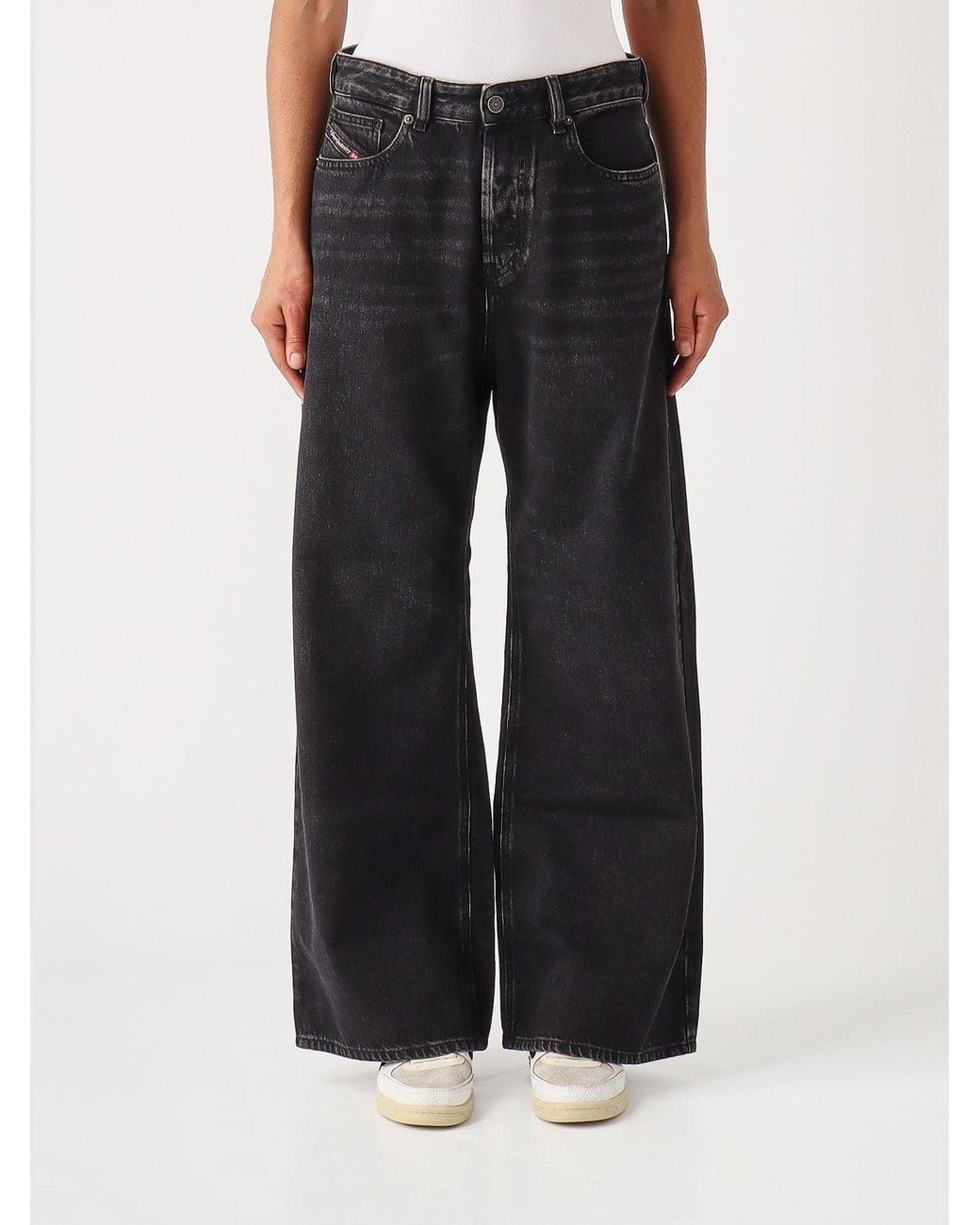 DIESEL Black 1996 D-Sire Oversized Mid-Rise Wide-Leg Jeans