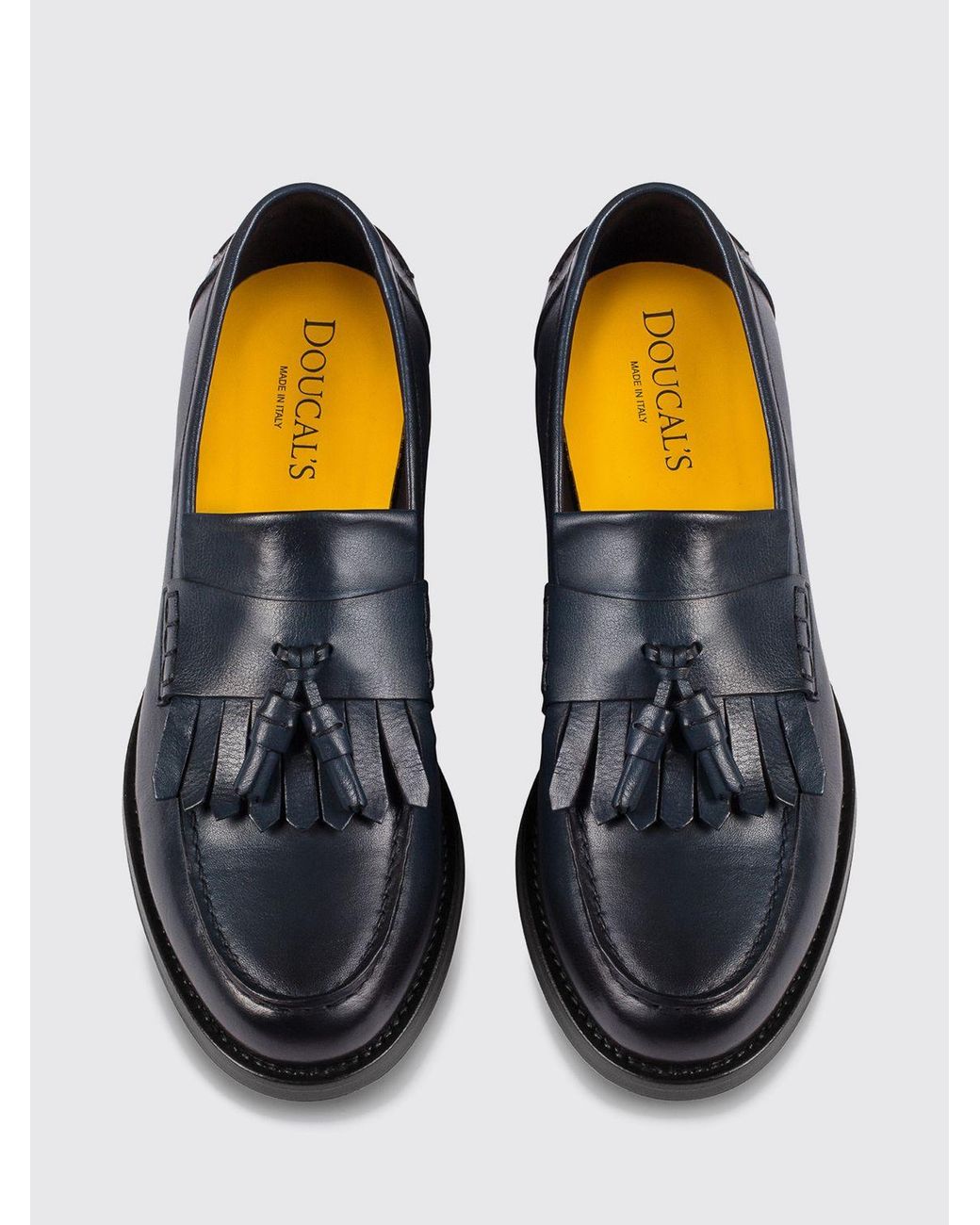 Doucal's White Tassel Loafers for men