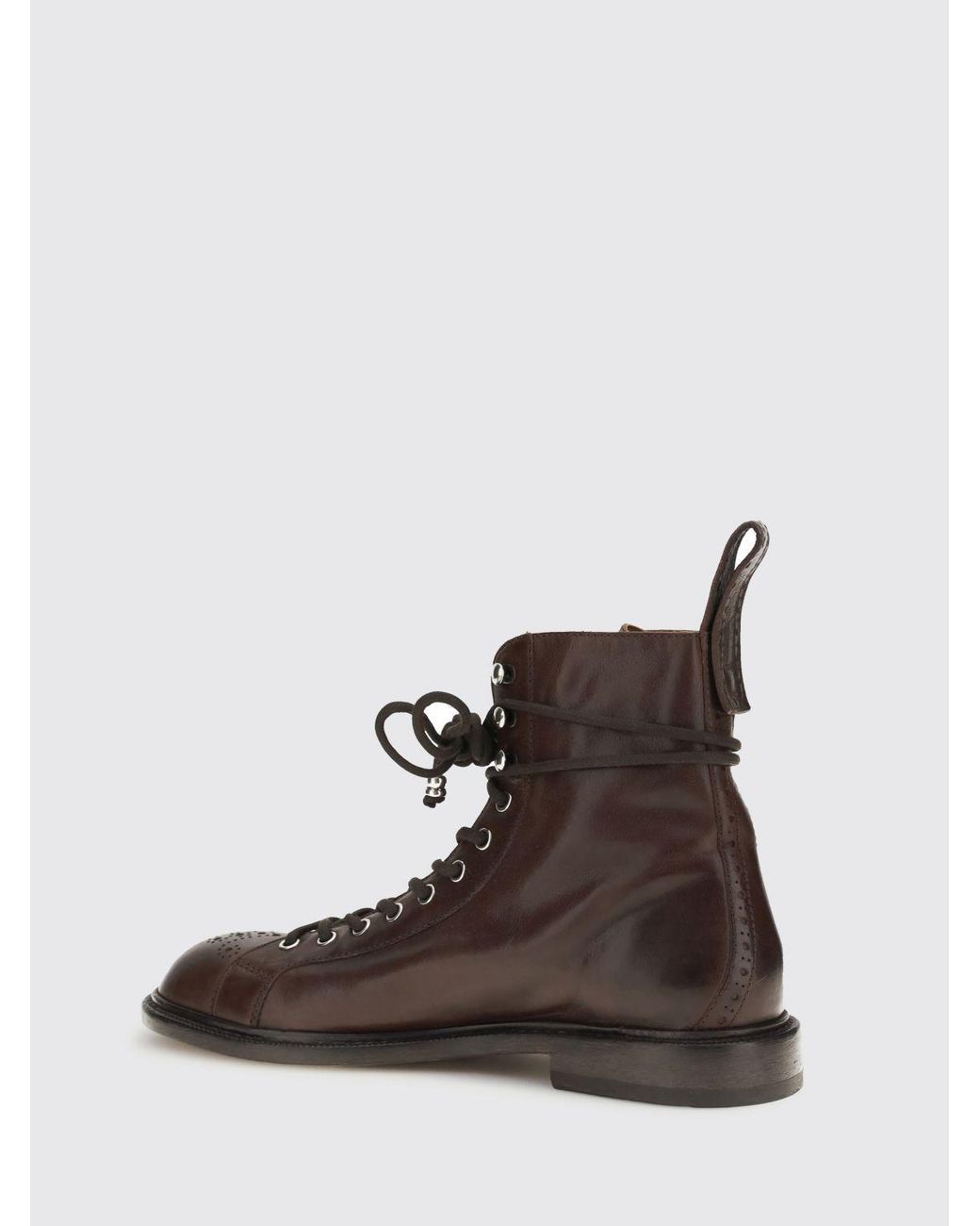 Versace Brown Billy Leather Ankle Boots for men