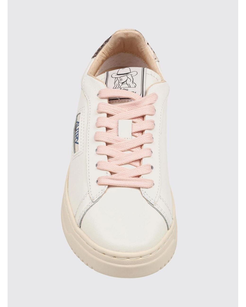 Autry Natural Dallas Low Calfskin Trainers With Python-Effect Inserts
