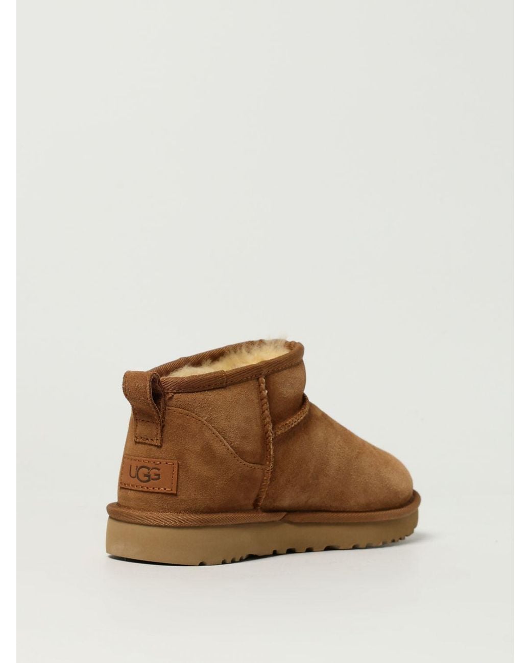 Ugg Brown Classic Ultra Mini Suede Ankle Boots