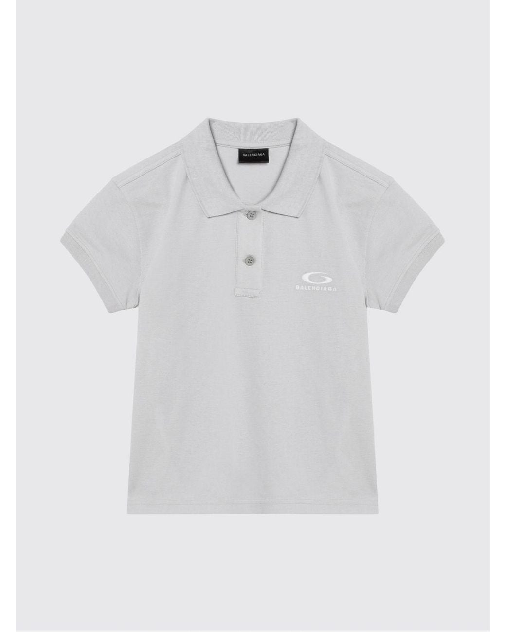 Balenciaga White Cotton Polo Shirt With Logo