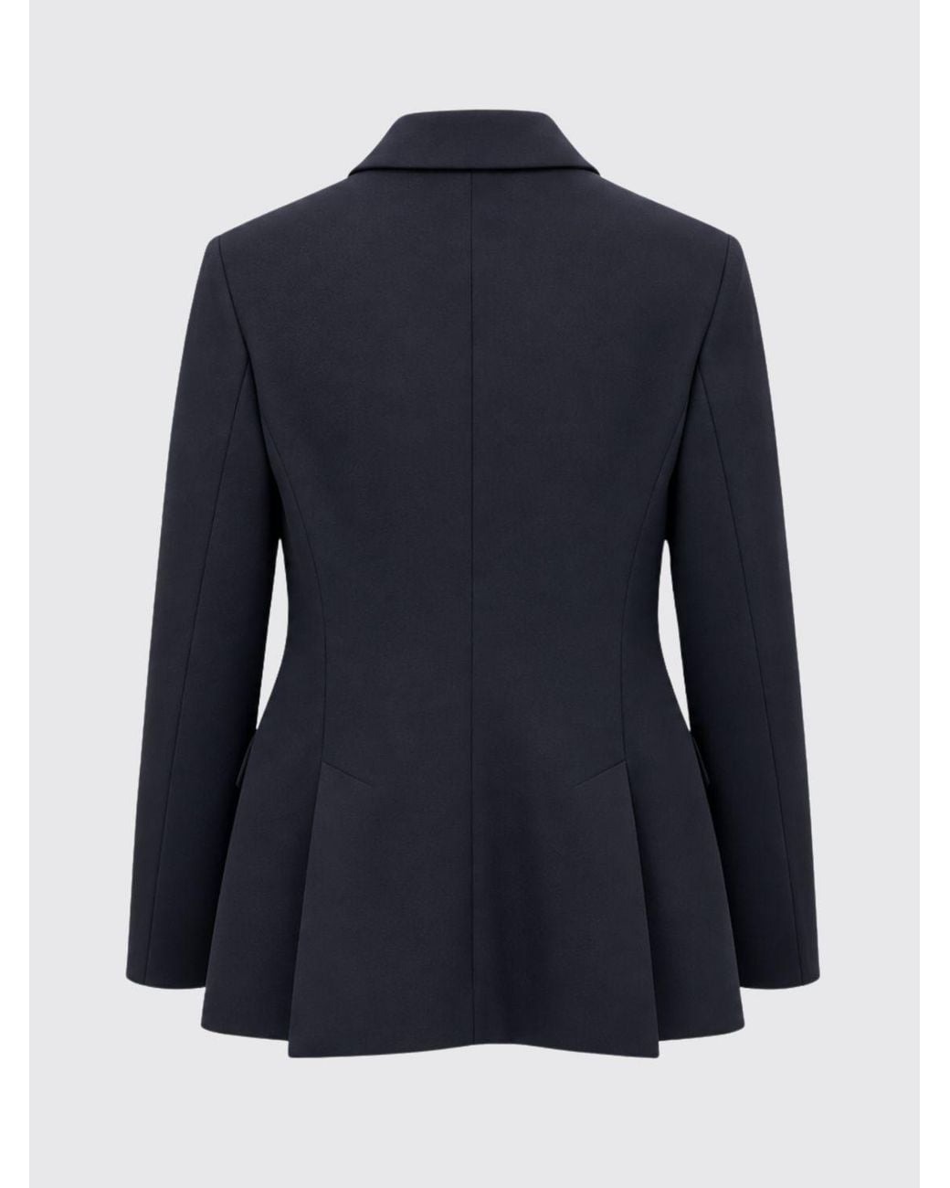 P.A.R.O.S.H. Blue Double-Breasted Virgin Wool Blazer P.A.R.O.S.H. With Peaked Lapels