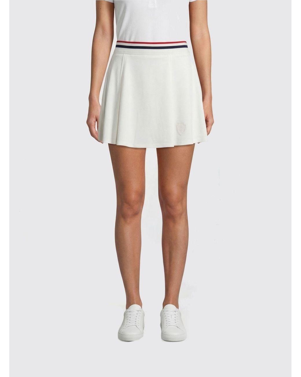Brunello Cucinelli White Cotton Blend Mini Skirt