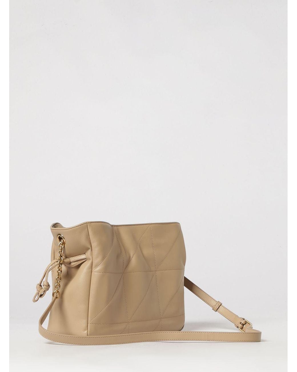 Saint Laurent Natural Jamie Small Quilted Lambskin Bucket Bag