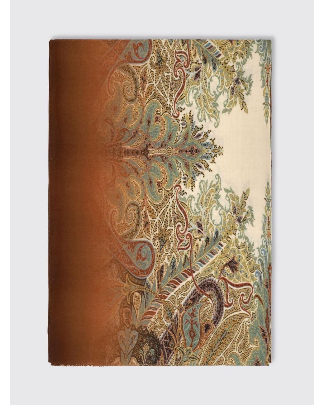 Etro Herrenschal Aus Reiner Wolle Mit Mehrfarbigem Paisley-Muster in Brown für Herren
