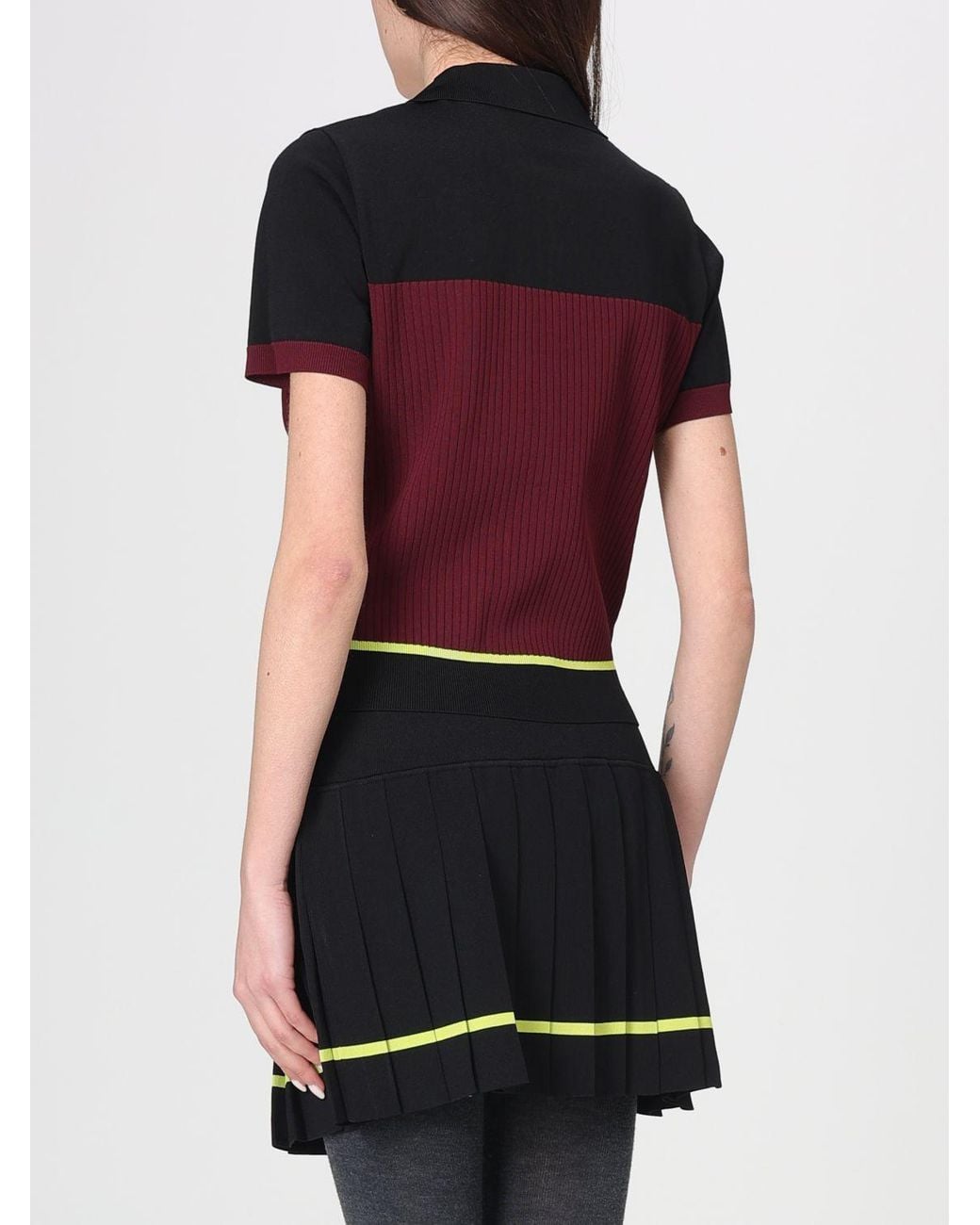 Casablanca Red Tricolor Viscose Polo Shirt With Logo