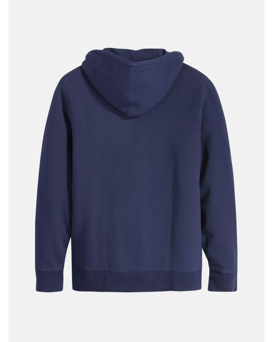Levi's Blue Cotton Zip-Up Hoodie With Contrast Logo for men