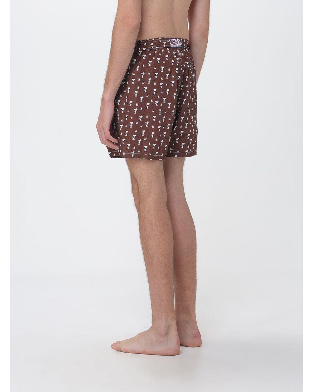 Mc2 Saint Barth Brown Printed Boxer Swim Trunks for men
