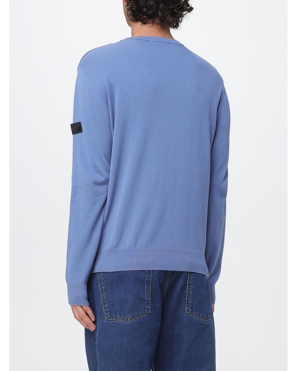 Peuterey Blue Cotton Crewneck Sweater for men