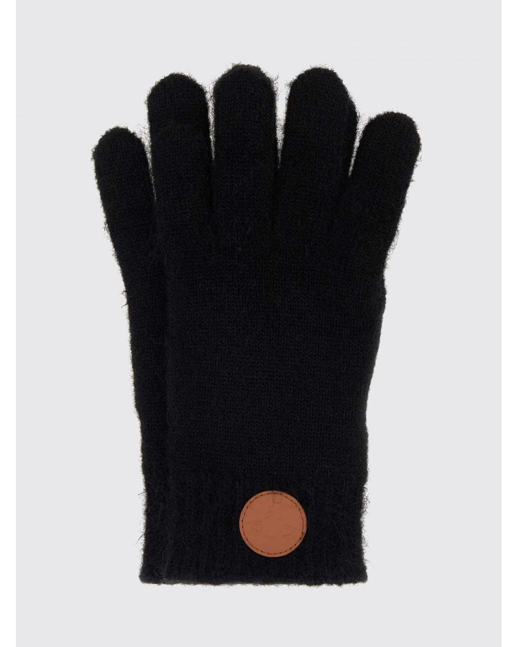 Vivienne Westwood Black Orb Logo Alpaca And Mohair Blend Gloves