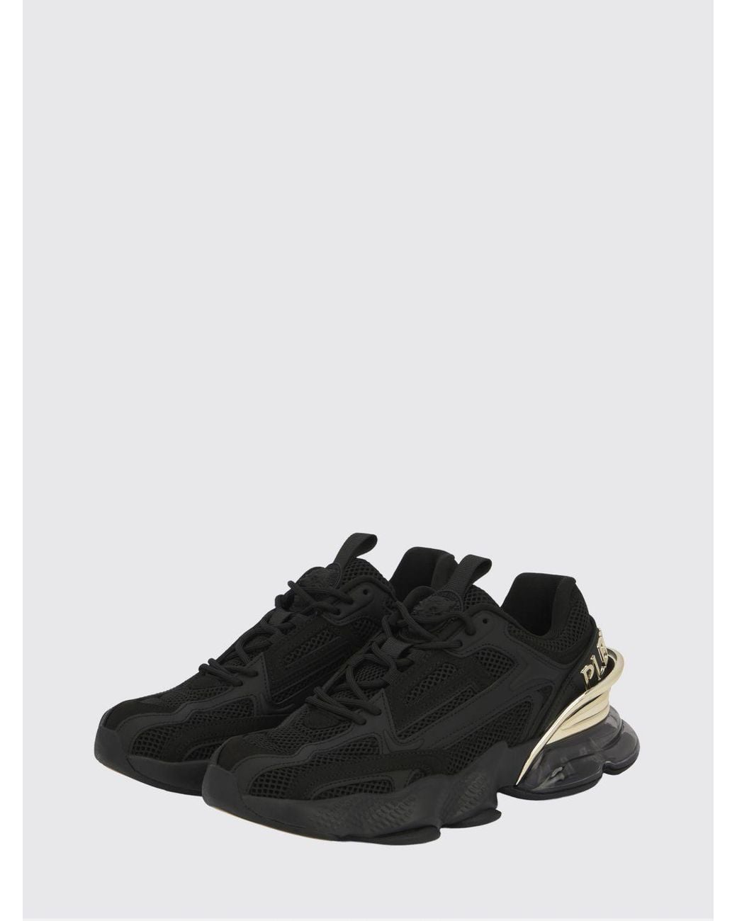 Philipp Plein Low-Top-Sneakers Runner Ps Thunder Mix Aus Mesh Mit Gekerbter Sohle in Black für Herren